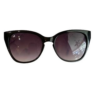 Black Cat Eye Sunglasses Gradient Lenses Metal Frame